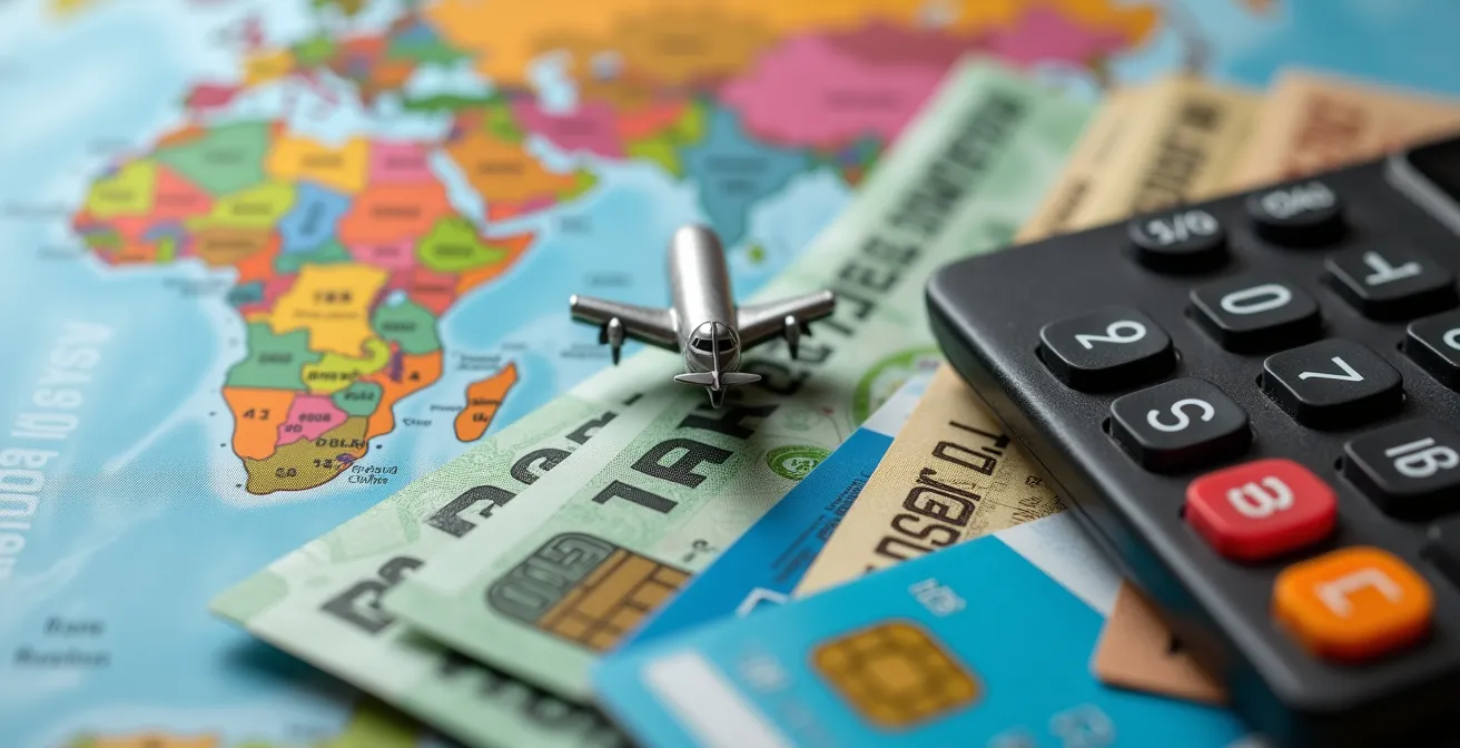 Confronto visivo tra diverse valute e carte di pagamento