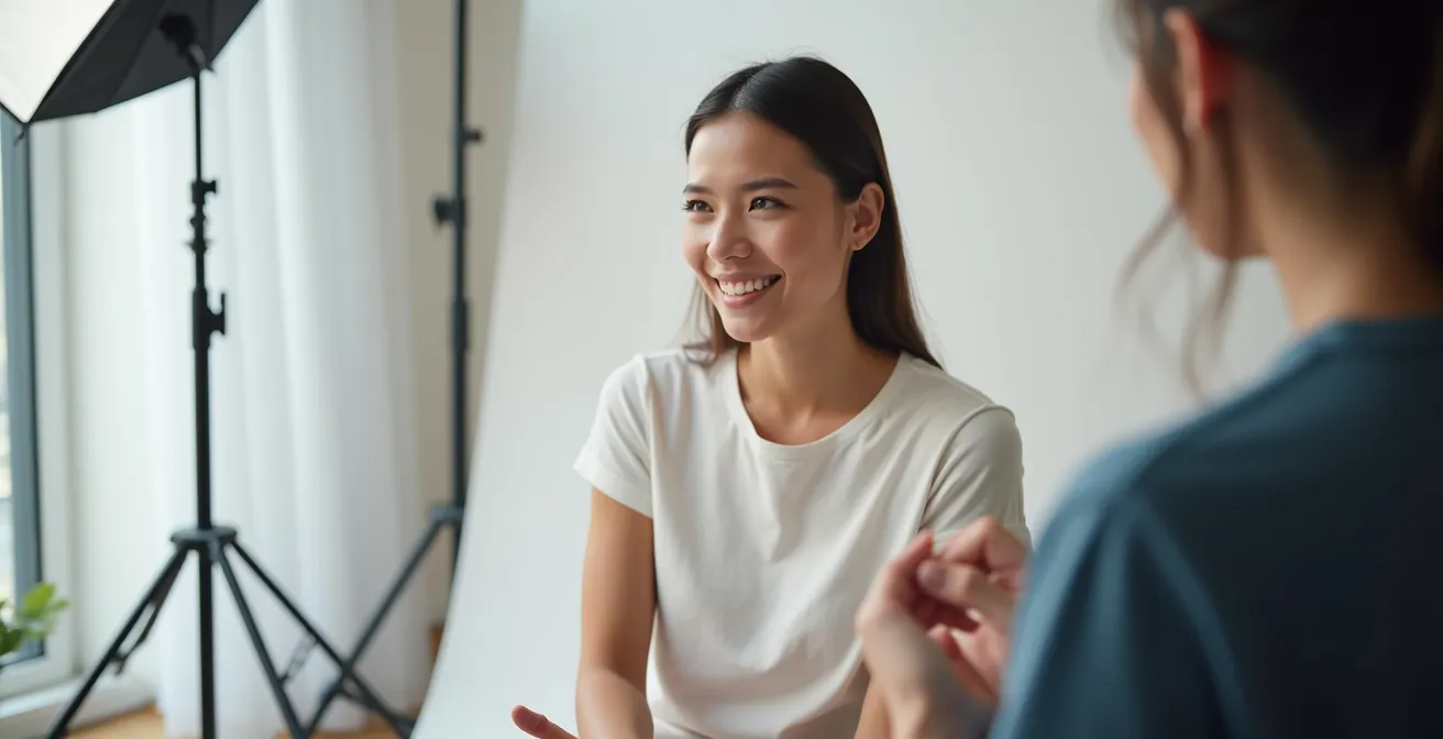 Preparazione professionale per foto tessera biometrica